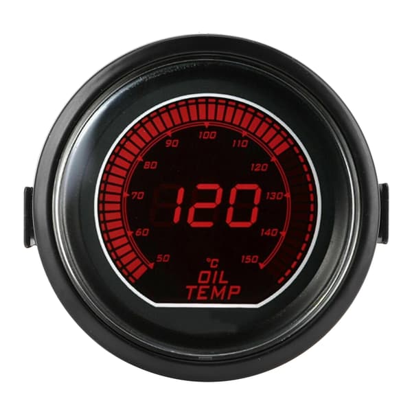 Olietermometer 52mm/2in til EVO Series Universalmåler Blå Rød LED-lys til 12V Benzinbiler