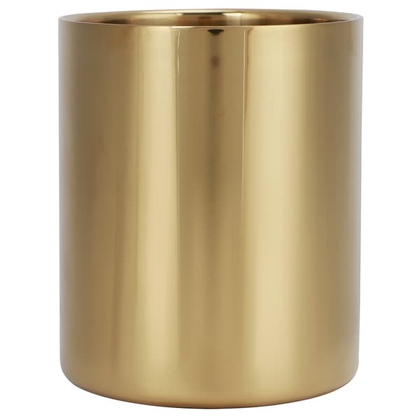 Penneholder i rustfrit stål, skrivebordsorganisator, blomstervaser, pen, makeup børsteholder, guld
