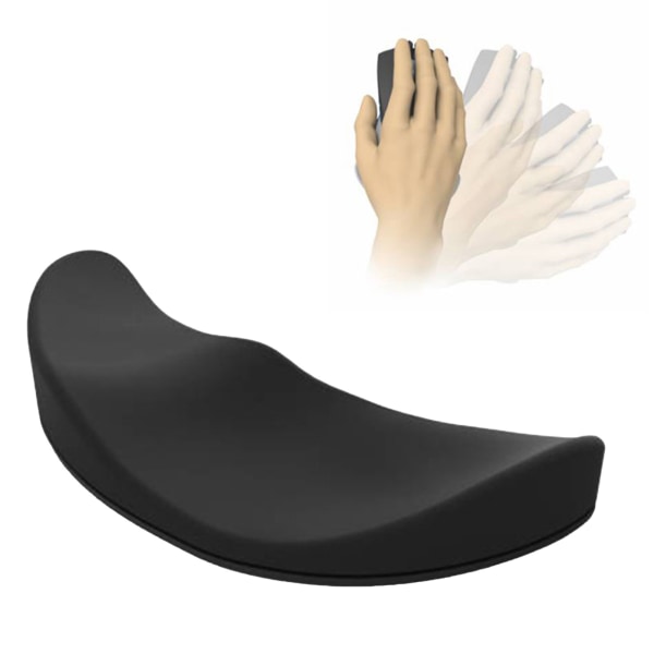 Mus Handledsstöd Svart Ergonomiskt stöd Anti-halk Silikon Elastisk Utjämning Gaming Handledsstöd för höger kontor