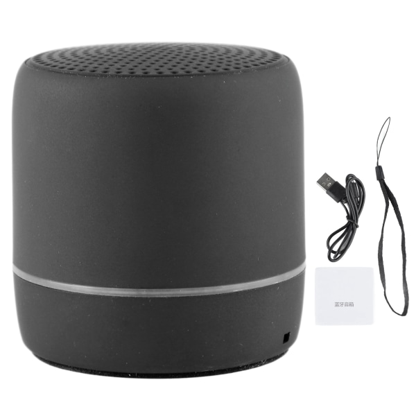Bærbar mini Bluetooth-høyttaler med kraftig bass og støyreduserende mikrofon - svart