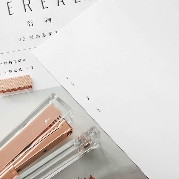 Akryl rosegull stiftemaskin, transparent metall stiftemaskin, klassisk moderne design standard stiftemaskin (rose