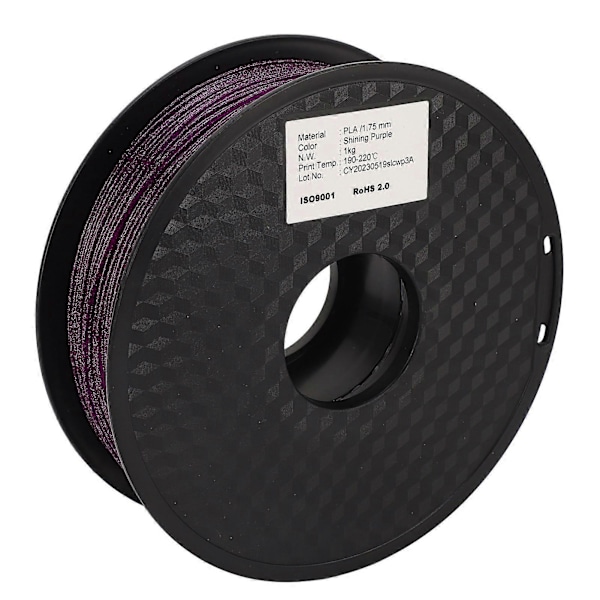 3D Printer PLA Filament Transparent Blankt Udseende Glat Udskrivning Anti-Bøjning 1,75 mm Printer Filament Lilla