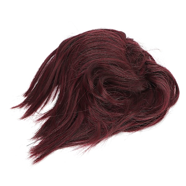Smutsigt bullhårstycke för kvinnor Fashionabla updo hästsvans syntetiskt hårstycke för dejtingdansfest (Q17Wine#)