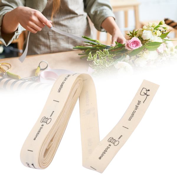 2 st webbingband tecknad målning DIY bröllop förpackning kläder dekoration tillbehörStil 1