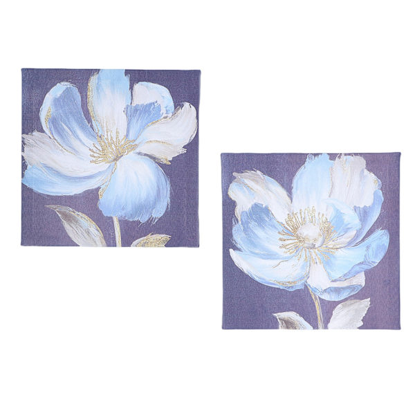 2 stk. Hjemmevegg Blomsterbilder Veggdekorasjon Kunst Hengemalerier med indre ramme for stue soverom