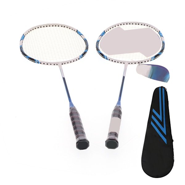 SG8048 2-spelare Badminton Racket Set Vuxna Tonåringar Lättvikts Kolfiber Rackets