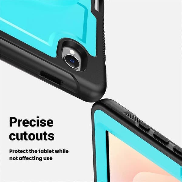 Compatible with Samsung Galaxy Tab S11 Case Hand Strap Stand PC + TPU Tablet Case with Shoulder Strap and Pen Holder LightBlue
