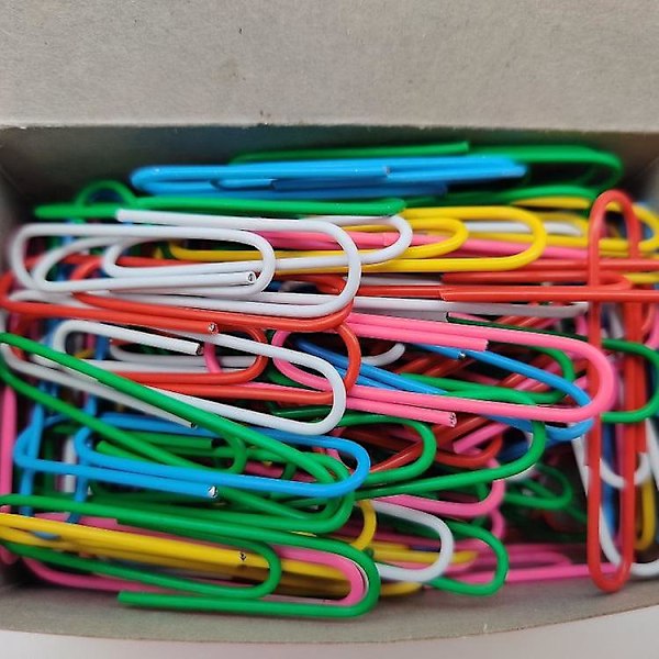 Färgglada Pappersklipp Set 980st Medium och Jumbo 2 Tum Hållbara Rostfria Belagda Klipp Perfekta för Kontor Skola Dokumentorganisation