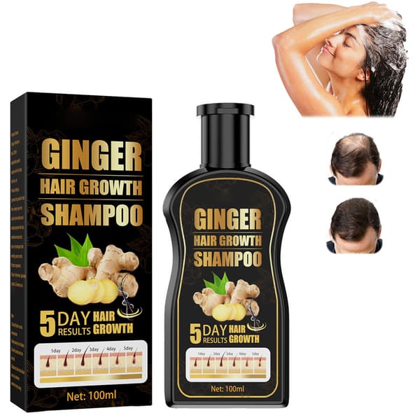 100 ml ingefærshampoo hårvækst mod hårtab skælshampoo tyk professionel nærende hårpleje