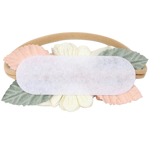 Baby Jente Blomst Nylon Hårbånd - Elastisk Hårbånd Håndlaget Sløyfe For Nyfødt Spedbarn Småbarn Pakke Med 3 (beige)