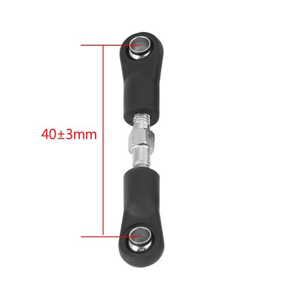 2 stk/sæt RC Bil Styrestang Servoled Turnbuckle Linkage til ZD 1:16 Modelbil (Servostang)