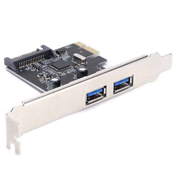 PCI-E-laajennuskortti USB3.0 5 Gbps:n huippunopeudella, kaksiporttinen pöytätietokoneen korttipaikka-adapteri