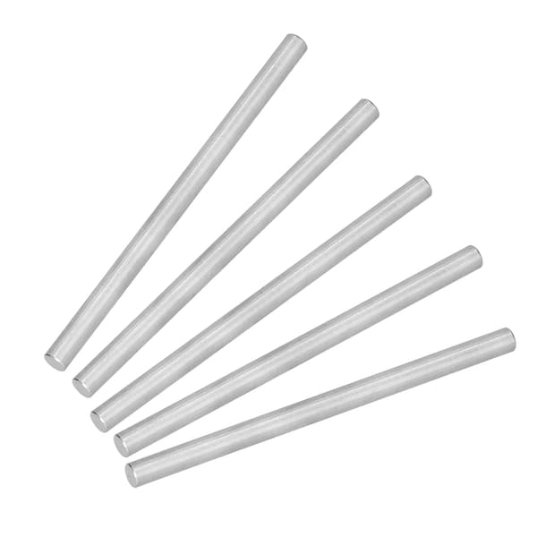 5 stk. rustfrit stål stang rund lige aksel bar 6 mm tilbehørssæt kit til robot legetøj DIY4100-0006-0100