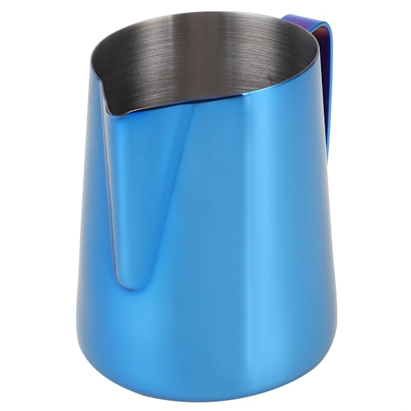 Melkeskummerkanne i japansk stil 304 rustfritt stål Kaffe Kopp Krus for Hjem Bar (600ML Blå)