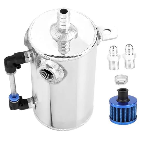 Universell 0,5L oljefangsttank i aluminiumslegering med luftfilter