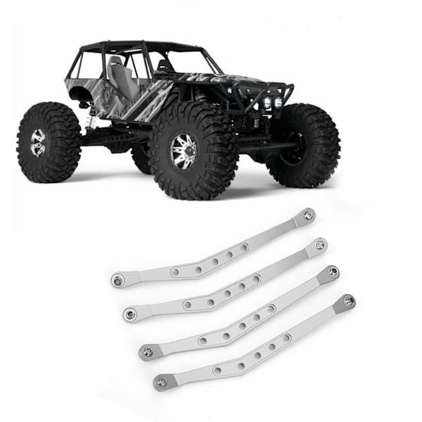 Övre länkarmar i aluminiumlegering, fjärrkontrollbilstillbehör för 1/10 Axial 90018 RC CrawlerSilver