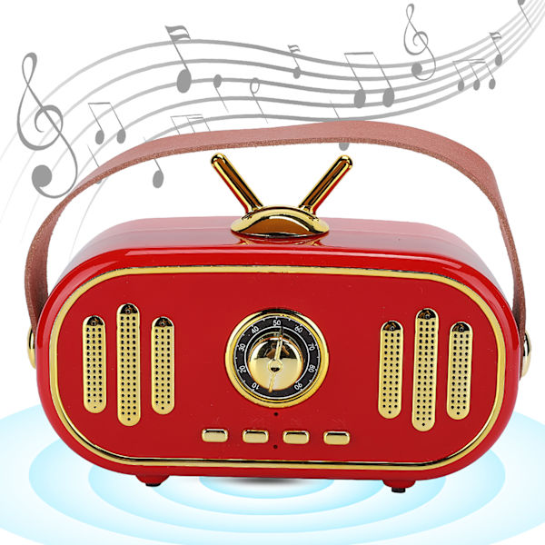 Mini bærbar retro trådløs Bluetooth-høyttaler oppladbar plug-in kort musikkspiller