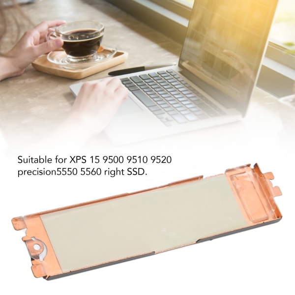 SSD Heat Sink Cover Aluminiumslegering SSD Køling Holdbar SSD Heatsink Caddy til Nvme M.2 NGFF SSD XPS 15 9500 9510 9520