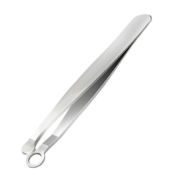 Rustfrit Stål Næsehårstrimmer Pincet Øjenbrynstrimmer med Cirkelformet Spids til Nem Pleje af Næse, Sideburns og Øjenbryn