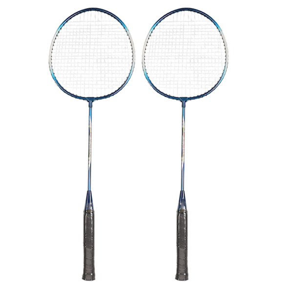REGAIL 2 st badmintonracket i järnlegering, 2-spelar badmintonracketset för barn och vuxna, blå
