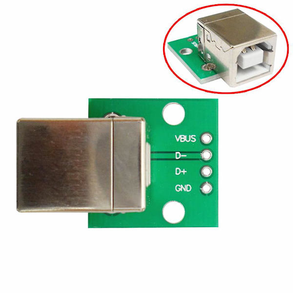 25 stycken USB Typ B Hona Breakout Board till DIP-omvandlare Adapter