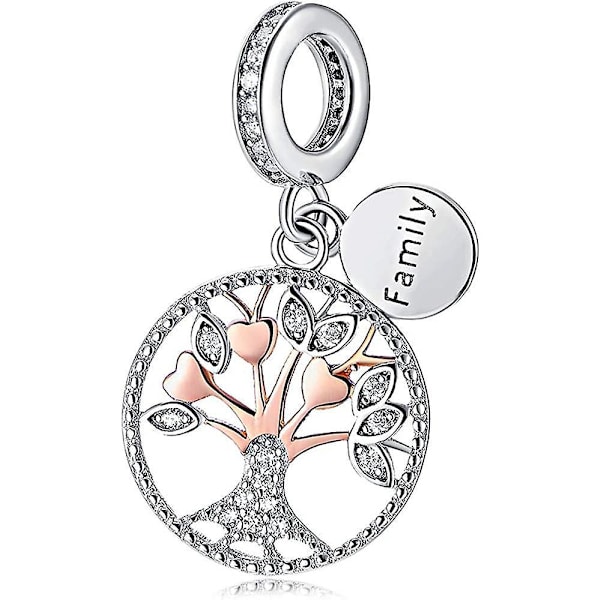 Sterling Silver Tree of Life Charm Pendant for Pandora & European Bracelets