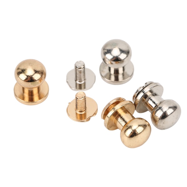 200 set Munknit 9x8mm lätt kopparmaterial Gör-det-själv-lädernitar för dekorativa kläder Skor Väskor Guld Silver