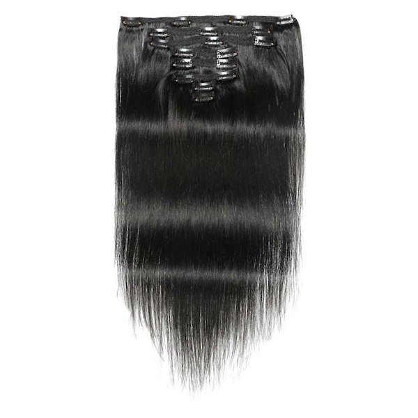 16 tum Clip In Extensions Äkta Hår Clip Hårförlängningar Sömlösa