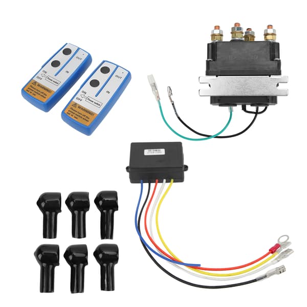 Professionelt elektrisk spilrelæ, pulverlakeret sort overflade, DC 12V 250A til 2000lb‑5000lb ATV UTV