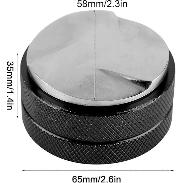 Kaffepude Rustfrit Stål Smart Espresso Dispenser Værktøj Nivelleringsbase 58mm Med Tre Skridsikre Skråninger (sort)