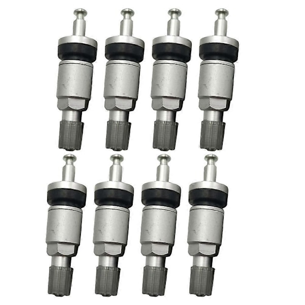 8 stk. TPMS Dekkventiler for Reparasjonssett for Slangeløse Lettmetallventiler