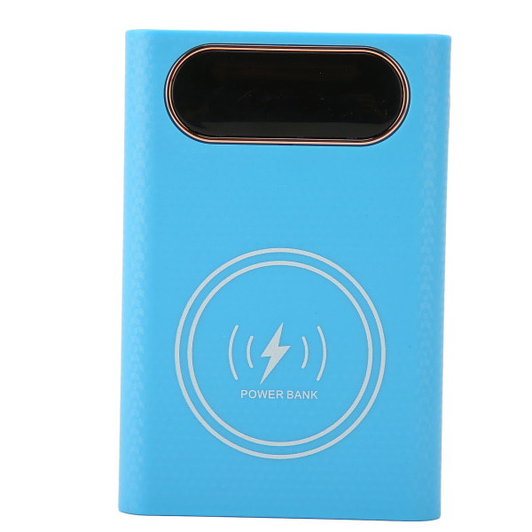 Power Bank Box 10W og 5W trådløs lading Stor kapasitet 21700 batteriladerveske for Daily Blue