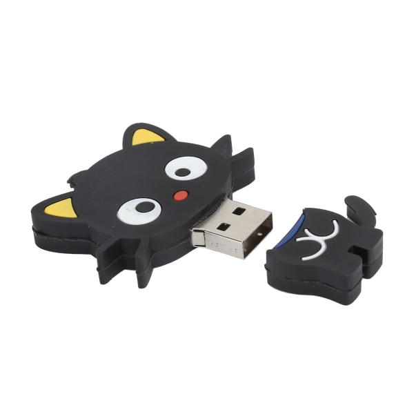 USB 2.0 Flash Drive Cat Shape Universal Memory Stick Tecknad Design Söt Praktisk för lagring Gift64GB