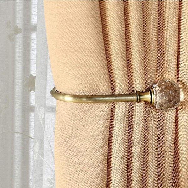 Metall U-veggkroker gardinholdere - sett med 4 (bronse)