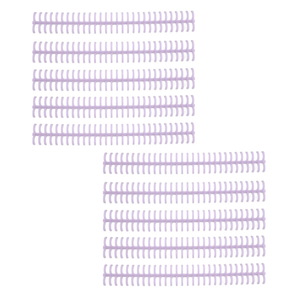10 stk. Binderygsøjler Spiraler Spoler Kamme 30 Huller Plastikstrimmel til Løsblad 1/2 tommer Diameter Lilla