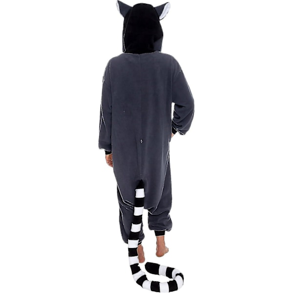 Udklædningsdragt med dyre- og havdyrs-plys - Funziez til voksne, kvinder og mænd Small Lemur XL