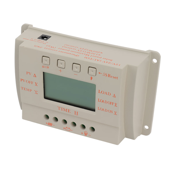 Solcellsregulator MPPT Laddningsurladdningskontroll LCD-display 12V 24V USB 5V Utmatning