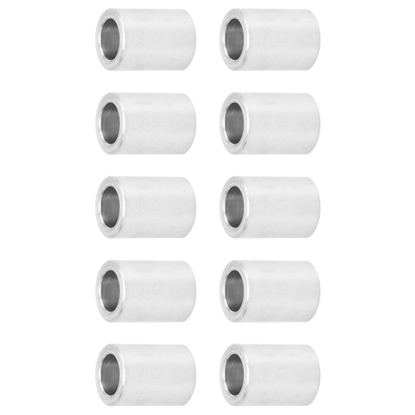 10 stk Aluminiumslegering Avstandsstykke Rund Ugjenget Standoff Støttetilbehør Ytre diameter 6mmLang 8mm