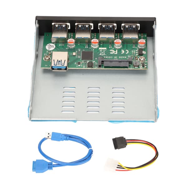 Frontpanel USB 3.1 Hub 3.25 tum 10 Gbit/s 4 nedströmsportar 1 upplänksport Stationär dator Frontpanel Dockningshubb för kontor