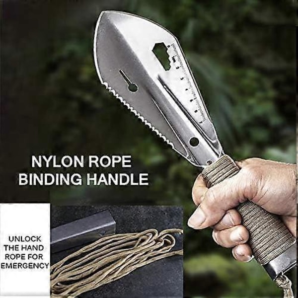 Hageredskap for graving, bærbar hagespade i metall, mini spade i rustfritt stål