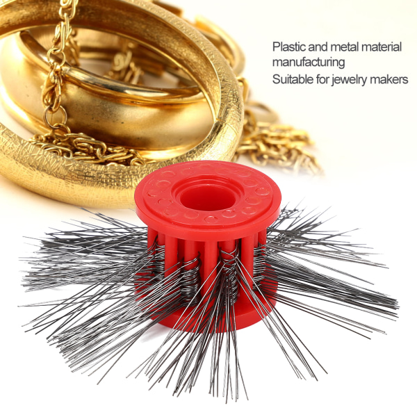 Texturerande polerborstar 0,2 mm Tillbehör för tillverkning av borstar för trådsmycken (röd)