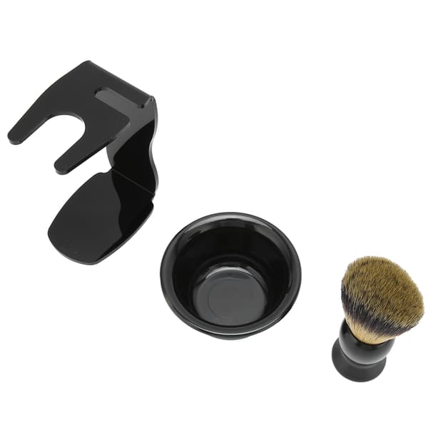 3st Rakborste Set Skägg Rakborste Skål Säkerhetsrakning Ställ Kit för Män