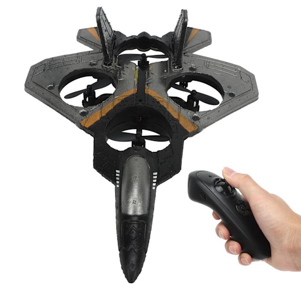 2,4 GHz Børns RC Glider Model LED Lys Stabil Flyvning Fjernbetjening Flyvemaskine Legetøj med Propeller Sølv 3 Batterier