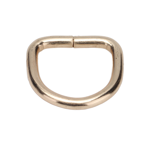 50 stk. D-ringe i premiumjern - robuste, holdbare, farveægte, udsøgte, brede anvendelsesmuligheder - metal D-ringe til tasker, tøj, pung - guld 2x11x11mm
