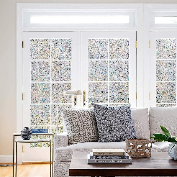 Ikkunakalvo - Antistaattiset yksityisyysikkunakalvot, läpikuultava koristeellinen liimaikkunakalvo, sävytetty valolle altistuessa (44,5 x 200 cm)