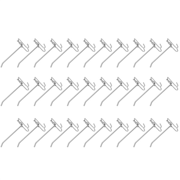30 stk Supermarked Krog Jerngitter Hyldekrog Smykker Display Hyldekrog 3,5 mm tykkelse 15 cm / 5,9 tommer lang