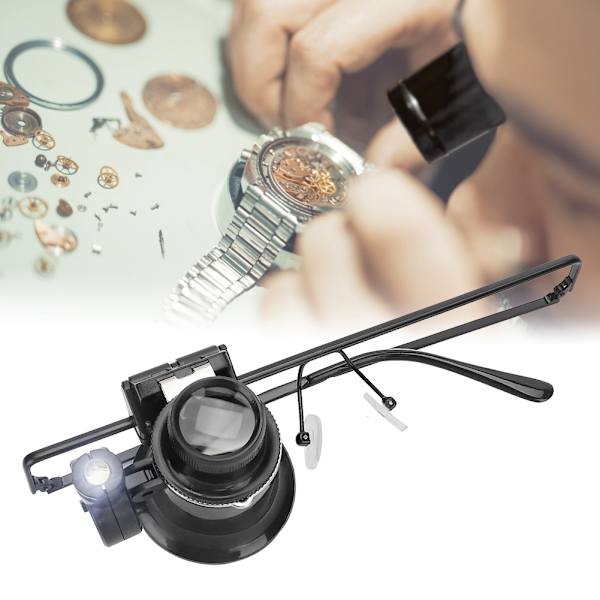 20X Glasses Type Eye Suurennustyökalu Suurennuslasi Luuppi Watch korjaustarvike