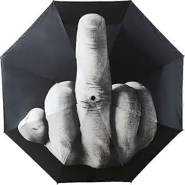 Sjov sammenklappelig langfinger-paraply, kreativ gave til mænd/kvinder