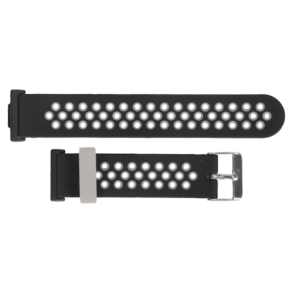 Älykellon hihna silikonihienkestävä, hengittävä, säädettävä ranneke watch Fit 2 musta ja harmaa