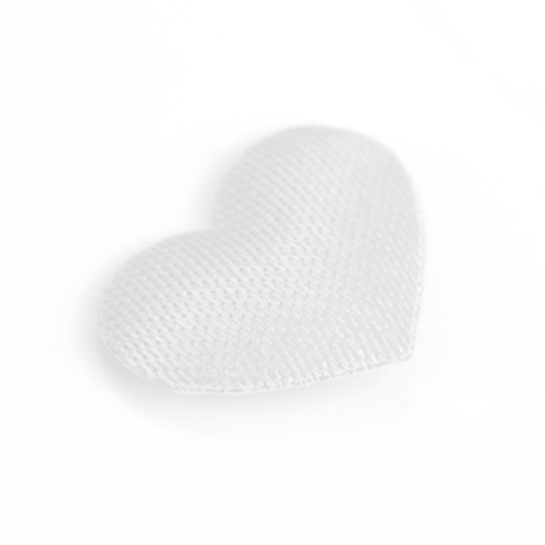 1000 stk polyester hjerteformede blomsterblader romantiske bryllupsdekorasjoner (hvit)